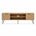 TV-Schrank Eichenholz mit Metallbeinen 160x40x50 cm