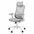 Ergonomischer Bürostuhl aus Metall und Mesh Grau mit Kopfstütze