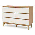 Kommode mit 6 Schubladen aus MDF und Holzfurnier