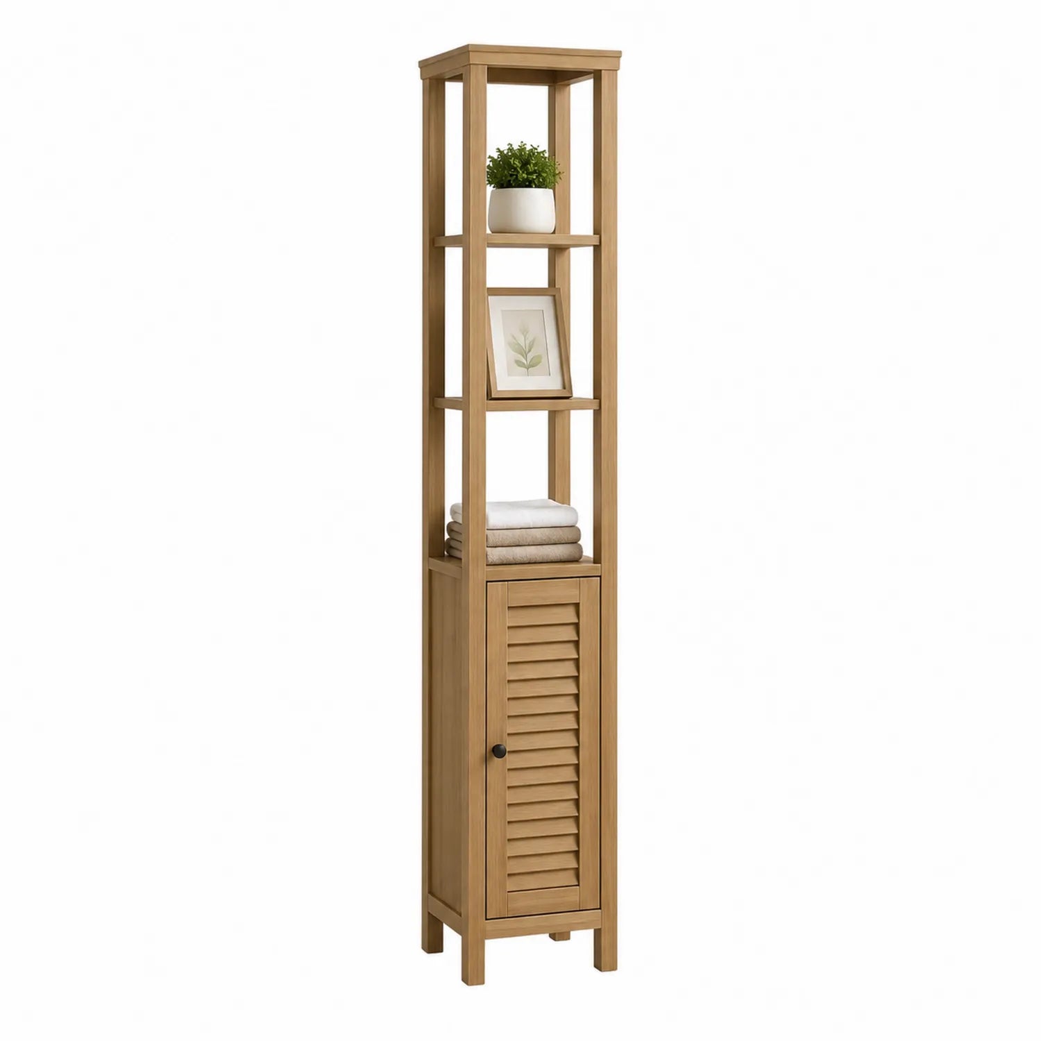 Regalsystem aus Holz mit Tür 180x30x30cm
