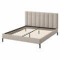 Doppelbett Stoff Beige 200x160 cm
