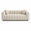 Beiges 3-Sitzer Sofa aus Stoff mit Schaumstofffüllung, 220cm