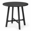 Runder Aluminium Gartentisch Schwarz 90 cm
