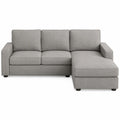 Ecksofa Grau Holzrahmen Polyester